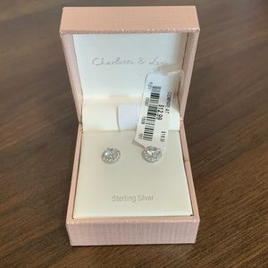 stud earrings silver new